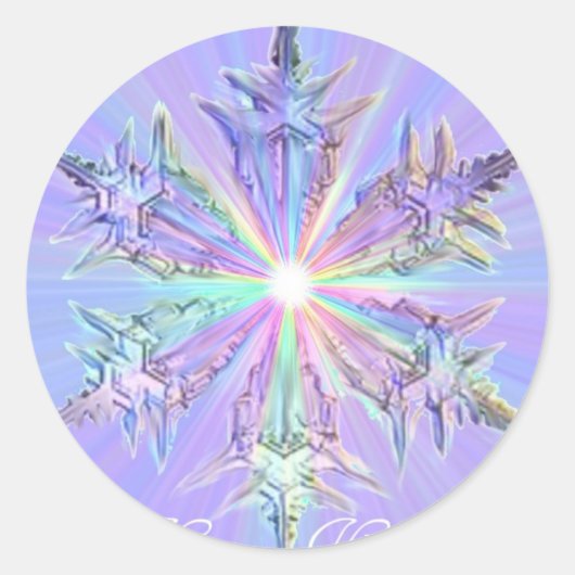 Mandala Sparkle Glitzer Snowflake Cappella Santa M Runder Aufkleber (Vorderseite)