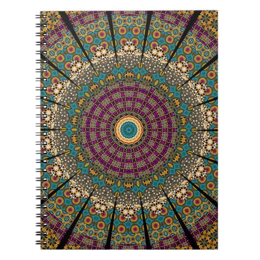 Mandala Spiral Foto Notebook Notizblock (Vorderseite)