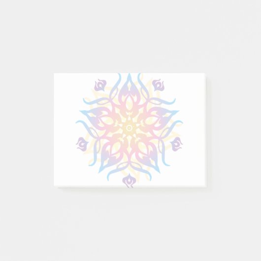 Mandala Sprite Burst Post-it Klebezettel (Vorderseite)
