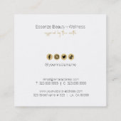 Mandala Square Business: Gold und Black Tribal Quadratische Visitenkarte (Rückseite)