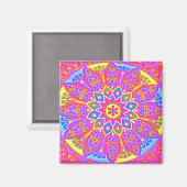 Mandala Square Magnet (Vorderseite/Rückseite)