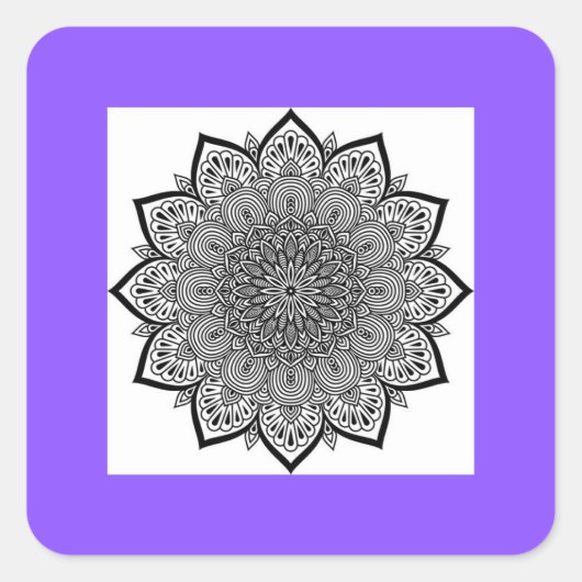Mandala Square Sticker (Vorderseite)