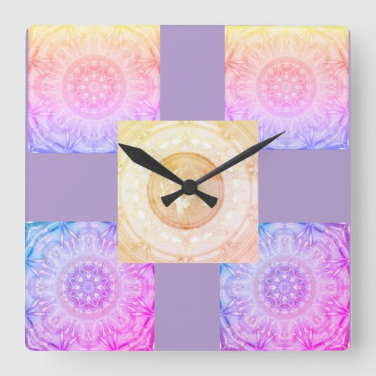 Mandala Square Uhr (Vorderseite)