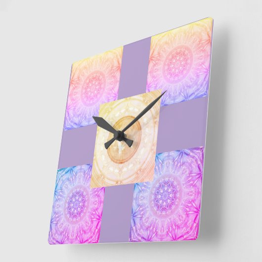 Mandala Square Uhr (Winkel)