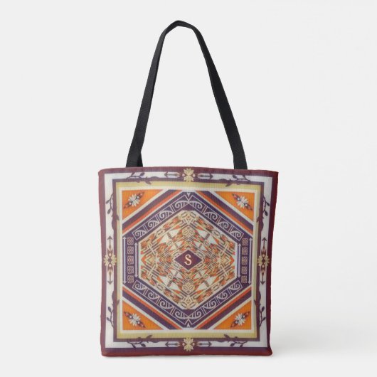Mandala Stammes Nouveau Tasche (Rückseite)