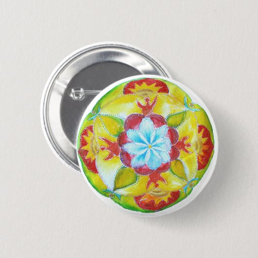 Mandala Standard, 5,7 cm (2,25") Abzeichen rund Button (Vorne & Hinten)