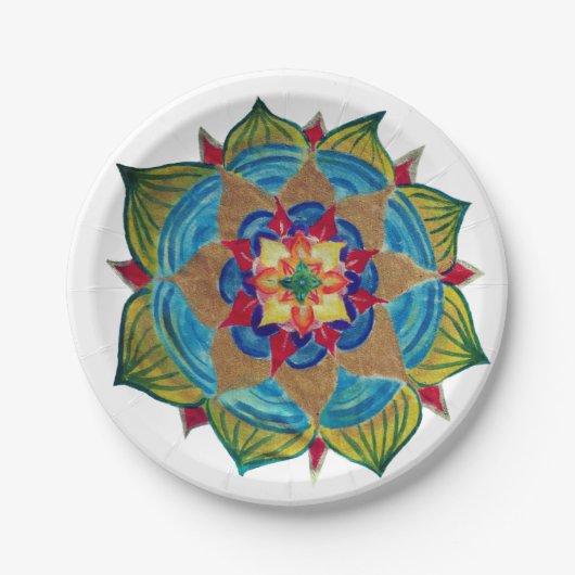 Mandala Star Blume Paper Teller (Vorderseite)