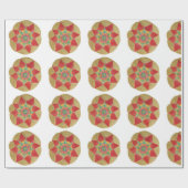 Mandala Star Handgemalt Wrapping Paper Geschenkpapier (Flach)
