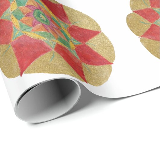 Mandala Star Handgemalt Wrapping Paper Geschenkpapier (Rolleneckpunkt)