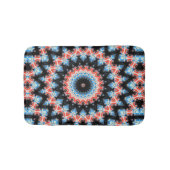 Mandala Star: Schwarz, Blau und Rot Badematte (Vorderseite)