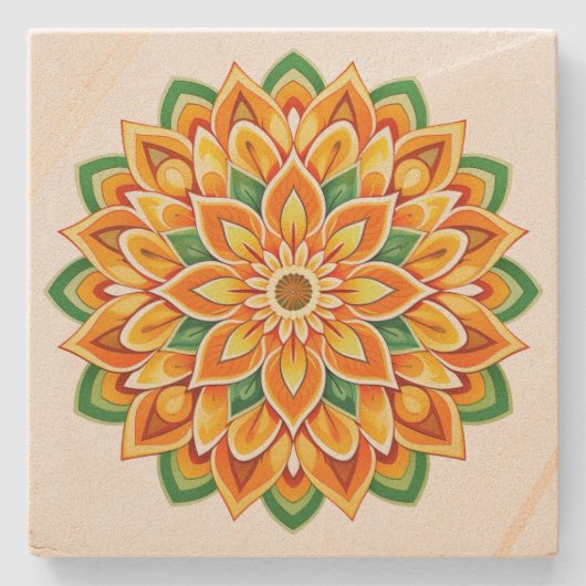 Mandala Steinuntersetzer (Vorderseite)