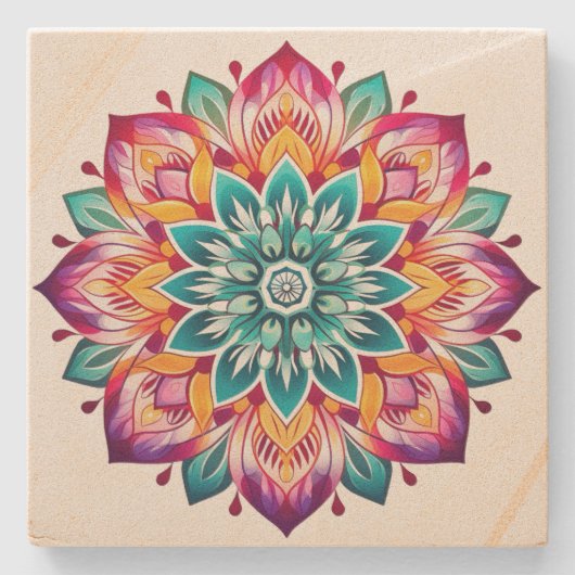 Mandala Steinuntersetzer (Vorderseite)