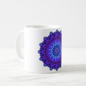 Mandala-Stern in blau Kaffeetasse (Vorderseite Links)