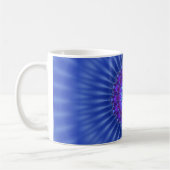 Mandala-Stern in blau | Königliche Blume Kaffeetasse (Links)