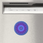 Mandala-Stern in blau | Königliche Blume Magnet (In Situ (Geschirrspüler))