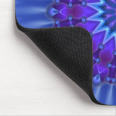 Mandala-Stern in blau | Königliche Blume Mousepad (Ecke)