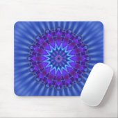 Mandala-Stern in blau | Königliche Blume Mousepad (Mit Mouse)