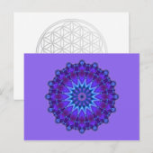 Mandala-Stern in blau | lila Postkarte (Vorne/Hinten)