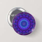 Mandala-Stern in blau | Lippenwellen Button (Vorne & Hinten)