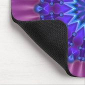 Mandala-Stern in blau | Magenta-Blume Mousepad (Ecke)
