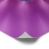 Mandala-Stern in blau | Magenta-Blume Poster (Ecke)