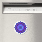 Mandala-Stern in blau Magnet (In Situ (Geschirrspüler))