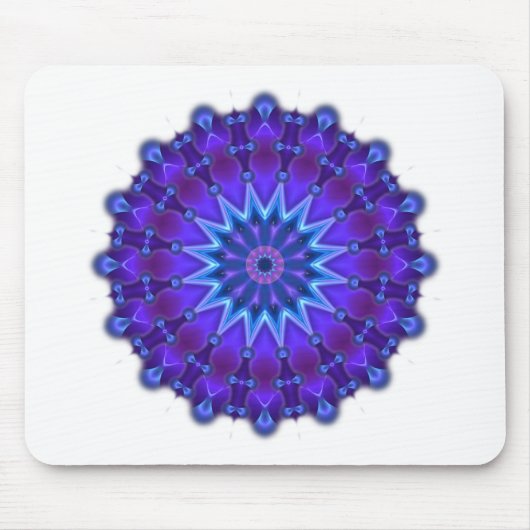 Mandala-Stern in blau Mousepad (Vorne)