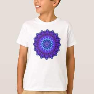 Mandala-Stern in blau T-Shirt