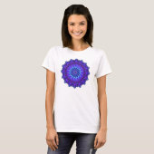 Mandala-Stern in blau T-Shirt (Vorne ganz)