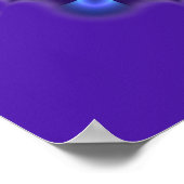 Mandala-Stern in blau | violett Poster (Ecke)