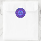 Mandala-Stern in blau | violett Runder Aufkleber (Tasche)