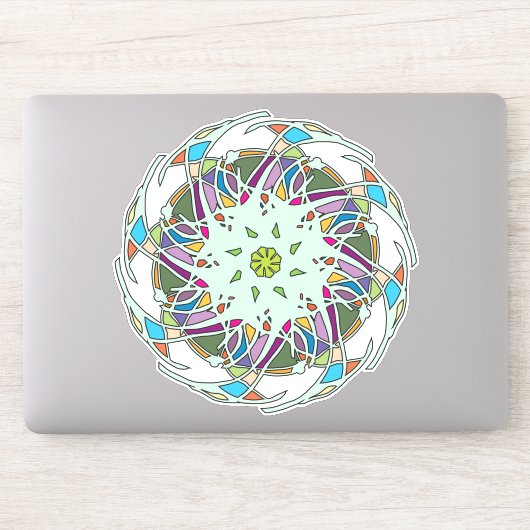 Mandala-Sticker Aufkleber (Computer)