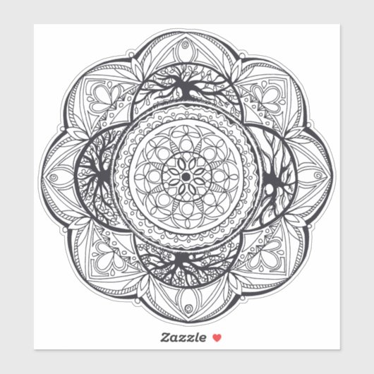Mandala-Sticker Aufkleber (Blatt)