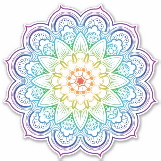 Mandala-Sticker Aufkleber (Vorderseite)