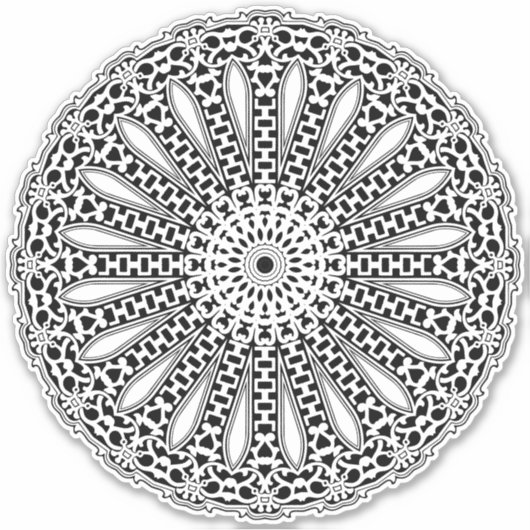 Mandala-Sticker Aufkleber (Vorderseite)