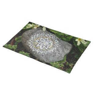 Mandala stone Nature Foto Tischsets 20" x 14"