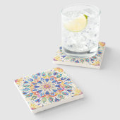 Mandala Stone Untersetzer (Seitenansicht)