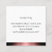 Mandala-strukturiertes Grau- und Rosengold Quadratische Visitenkarte (Rückseite)