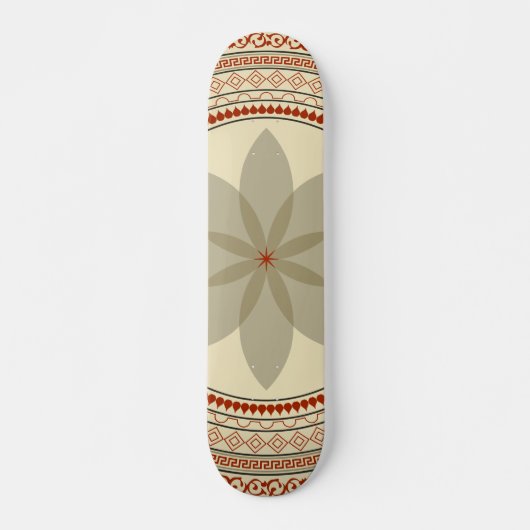Mandala Style Design #1 Skateboard (Vorne)