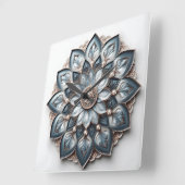 mandala style ornament quadratische wanduhr (Winkel)