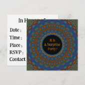 Mandala Surprise Party Einladung (Vorne/Hinten)