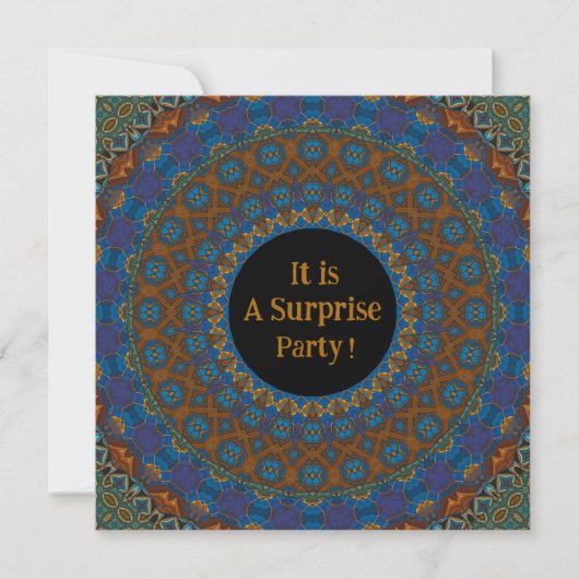 Mandala Surprise Party Einladung (Vorderseite)