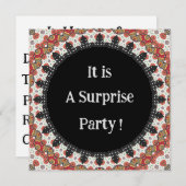 Mandala Surprise Party Einladung (Vorne/Hinten)