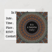 Mandala Surprise Party Einladung (Vorne/Hinten)