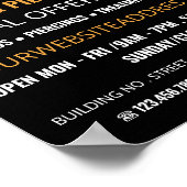 Mandala Symbol, Tattoo & Body Piercing Studio Poster (Ecke)