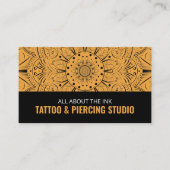 Mandala Symbol, Tattooist & Body Piercer Visitenkarte (Vorderseite)