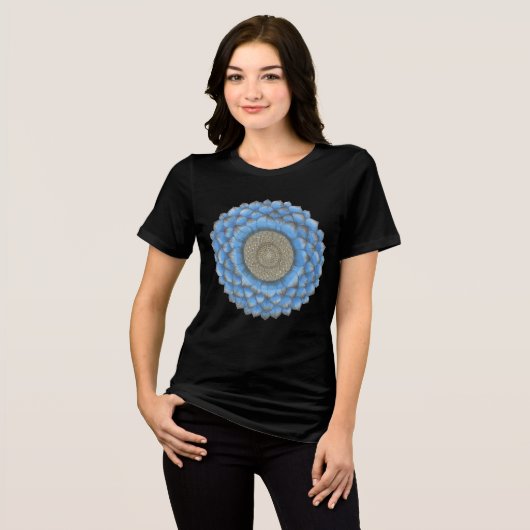 Mandala-T-Shirt Tri-Blend Shirt (Vorderseite voll)