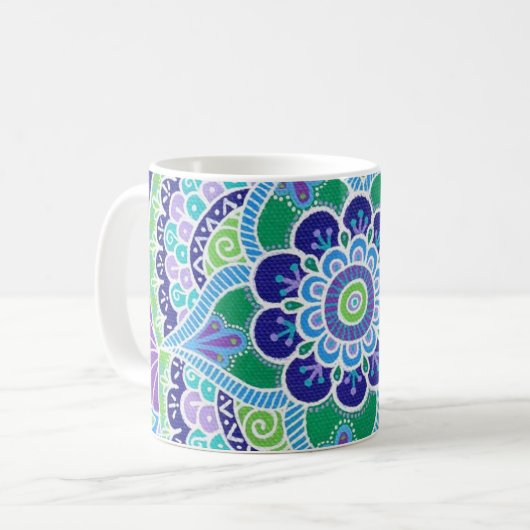 Mandala-Tasse Kaffeetasse (Vorderseite Links)