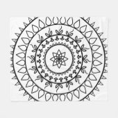 Mandala tattoo spiritueller Kreis Fleecedecke (Vorderseite (Horizontal))