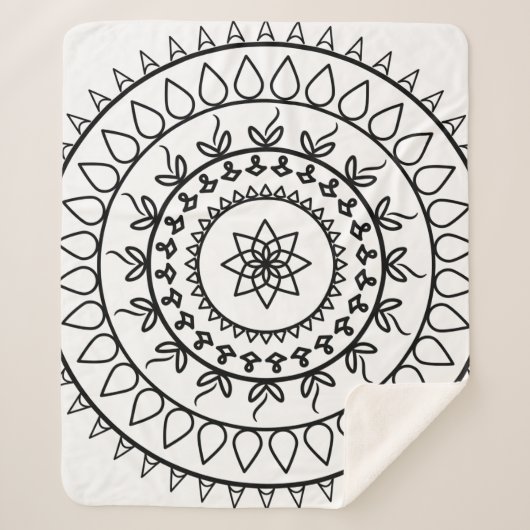 Mandala tattoo spiritueller Kreis Sherpadecke (Vorderseite)
